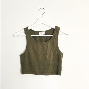 BP Army Green Crop Top